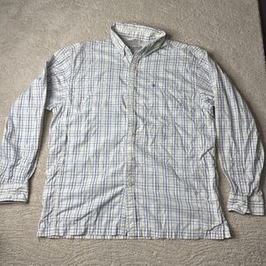 Men's Coolibar Size Large UPF 50+ Longsleeve Plaid Button Down‎ Shirt